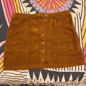 Marine Layer corduroy button-up mini skirt